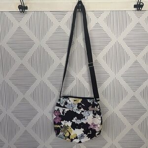 Floral Crossbody Bag - Black and Multicolor! Great for Travel